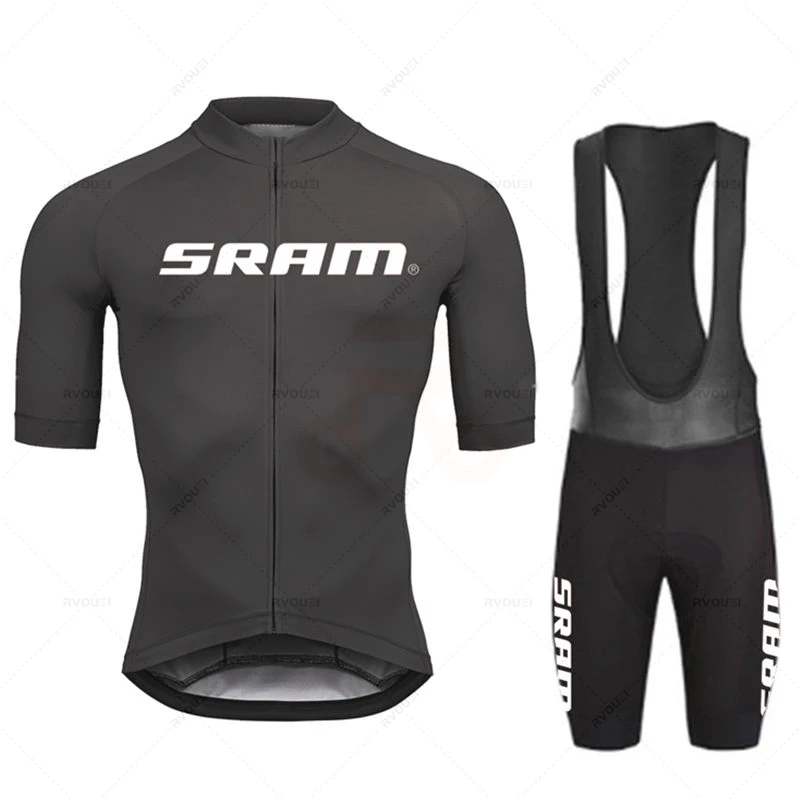 Cycling Gear Brands - 2027年 SRAM プロサイクリングジャージセット、メンズ、ビブショーツ、自転車用半袖、サイクルウェア、バイクジャージ、男性用、ブラック。