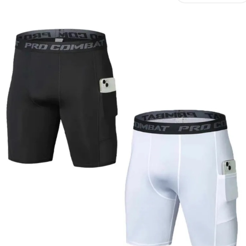 高性能メンズコンプレッションショーツ（ポケット付き）- 速乾 - Cycling Bib Shorts のレビューと価格