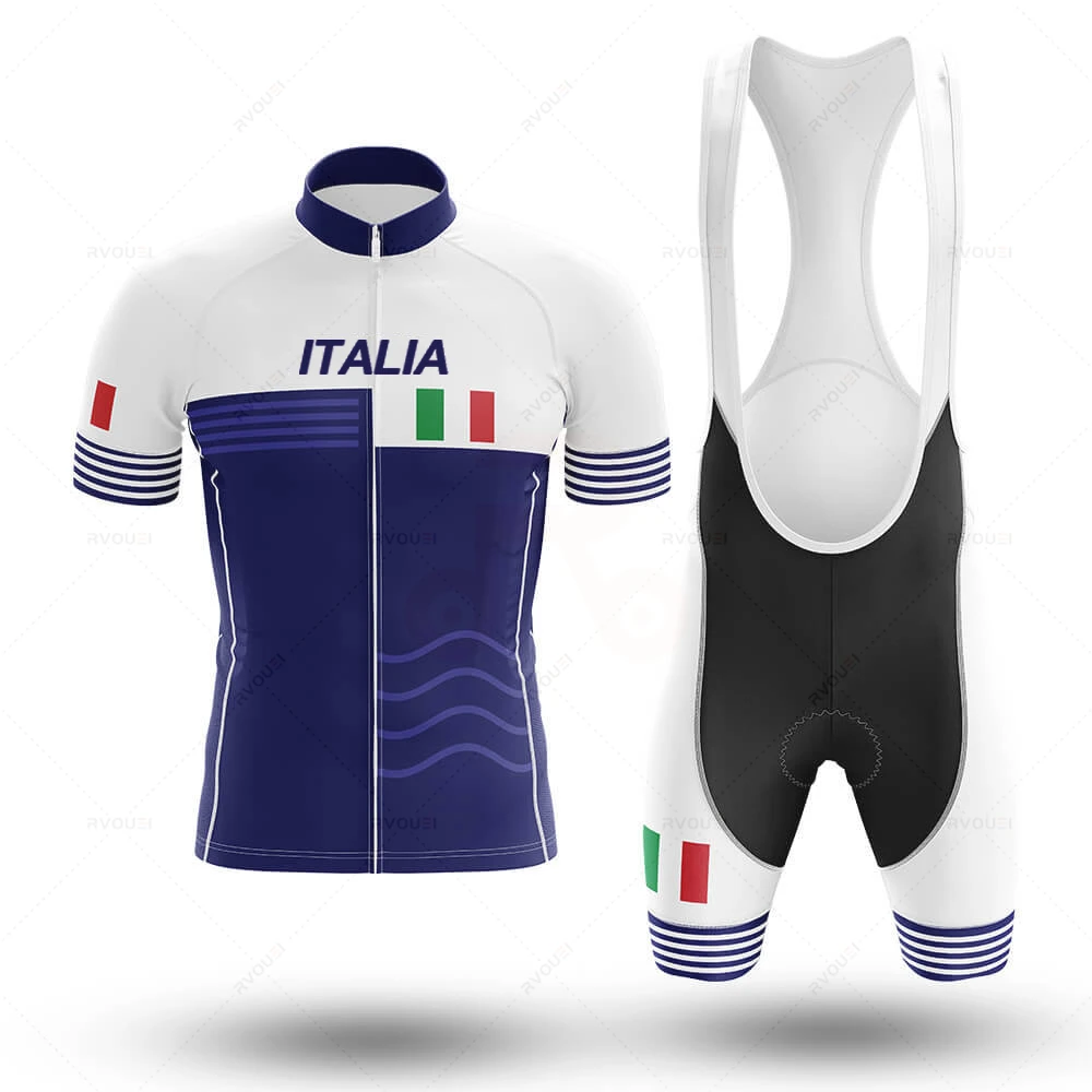 新しいイタリア男性夏サイクリング服通気性服キット半袖ビブショ - Cycling Bib Shorts のレビューと価格