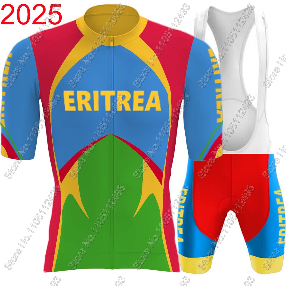 2025年エリトリア代表チームサイクリングジャージセット半袖 - Cycling Gear Jersey のレビューと価格